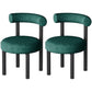 Minimalist Opening Back Dining Side Chair Metal Kitchen Dining Side Chair Blackish Green 2 Piece Set Clearhalo ' kitchen&dining_furn' 'Dining Chairs' 'Dining Tables & Seating' 'dining_chair' 'furn' 'furn_dining_chair' 'Furniture' 'furniture_dining_chair' 'Kitchen & Dining Furniture' 'kitchen' 3574356