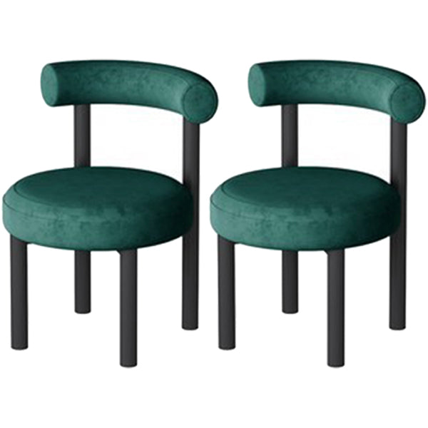Minimalist Opening Back Dining Side Chair Metal Kitchen Dining Side Chair Blackish Green 2 Piece Set Clearhalo ' kitchen&dining_furn' 'Dining Chairs' 'Dining Tables & Seating' 'dining_chair' 'furn' 'furn_dining_chair' 'Furniture' 'furniture_dining_chair' 'Kitchen & Dining Furniture' 'kitchen' 3574356