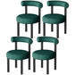 Minimalist Opening Back Dining Side Chair Metal Kitchen Dining Side Chair Blackish Green 4 Piece Set Clearhalo ' kitchen&dining_furn' 'Dining Chairs' 'Dining Tables & Seating' 'dining_chair' 'furn' 'furn_dining_chair' 'Furniture' 'furniture_dining_chair' 'Kitchen & Dining Furniture' 'kitchen' 3574358