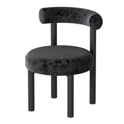 Minimalist Opening Back Dining Side Chair Metal Kitchen Dining Side Chair Black 1 Piece Clearhalo ' kitchen&dining_furn' 'Dining Chairs' 'Dining Tables & Seating' 'dining_chair' 'furn' 'furn_dining_chair' 'Furniture' 'furniture_dining_chair' 'Kitchen & Dining Furniture' 'kitchen' 3574360