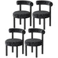 Minimalist Opening Back Dining Side Chair Metal Kitchen Dining Side Chair Black 4 Piece Set Clearhalo ' kitchen&dining_furn' 'Dining Chairs' 'Dining Tables & Seating' 'dining_chair' 'furn' 'furn_dining_chair' 'Furniture' 'furniture_dining_chair' 'Kitchen & Dining Furniture' 'kitchen' 3574362