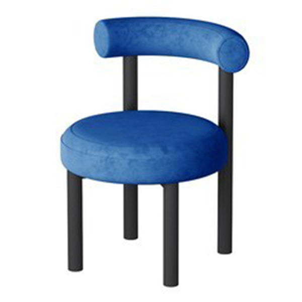 Minimalist Opening Back Dining Side Chair Metal Kitchen Dining Side Chair Blue 1 Piece Clearhalo ' kitchen&dining_furn' 'Dining Chairs' 'Dining Tables & Seating' 'dining_chair' 'furn' 'furn_dining_chair' 'Furniture' 'furniture_dining_chair' 'Kitchen & Dining Furniture' 'kitchen' 3574363