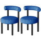 Minimalist Opening Back Dining Side Chair Metal Kitchen Dining Side Chair Blue 2 Piece Set Clearhalo ' kitchen&dining_furn' 'Dining Chairs' 'Dining Tables & Seating' 'dining_chair' 'furn' 'furn_dining_chair' 'Furniture' 'furniture_dining_chair' 'Kitchen & Dining Furniture' 'kitchen' 3574364