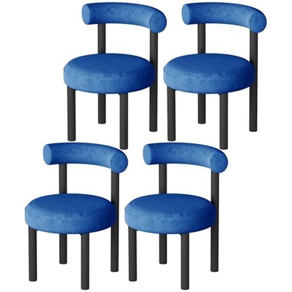 Minimalist Opening Back Dining Side Chair Metal Kitchen Dining Side Chair Blue 4 Piece Set Clearhalo ' kitchen&dining_furn' 'Dining Chairs' 'Dining Tables & Seating' 'dining_chair' 'furn' 'furn_dining_chair' 'Furniture' 'furniture_dining_chair' 'Kitchen & Dining Furniture' 'kitchen' 3574365