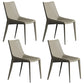 Faux Leather Contemporary Dining Room Chair Matte Finish Solid Back Dining Chair Light Gray 4 Piece Set Clearhalo ' kitchen&dining_furn' 'Dining Chairs' 'Dining Tables & Seating' 'dining_chair' 'furn' 'furn_dining_chair' 'Furniture' 'furniture_dining_chair' 'Kitchen & Dining Furniture' 'kitchen' 3574377