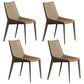 Faux Leather Contemporary Dining Room Chair Matte Finish Solid Back Dining Chair Brown 4 Piece Set Clearhalo ' kitchen&dining_furn' 'Dining Chairs' 'Dining Tables & Seating' 'dining_chair' 'furn' 'furn_dining_chair' 'Furniture' 'furniture_dining_chair' 'Kitchen & Dining Furniture' 'kitchen' 3574382