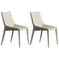 Faux Leather Contemporary Dining Room Chair Matte Finish Solid Back Dining Chair Off-White 2 Piece Set Clearhalo ' kitchen&dining_furn' 'Dining Chairs' 'Dining Tables & Seating' 'dining_chair' 'furn' 'furn_dining_chair' 'Furniture' 'furniture_dining_chair' 'Kitchen & Dining Furniture' 'kitchen' 3574390