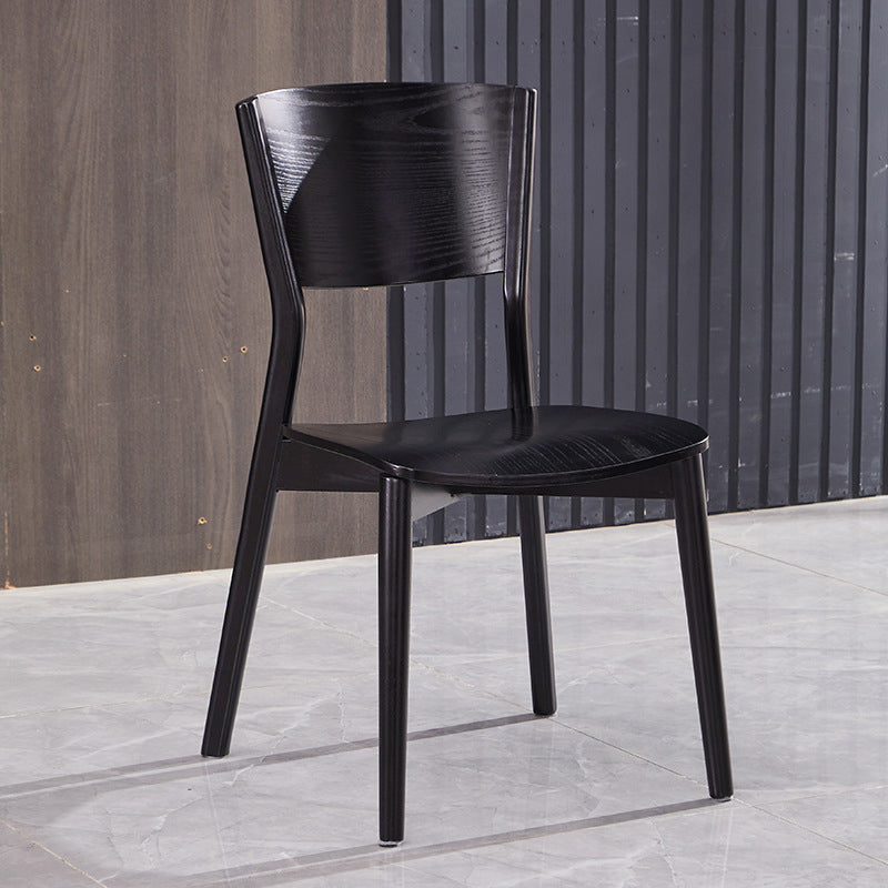 Modern Style Solid Wood Side Chair Matte Finish Open Back Dining Chair Clearhalo ' kitchen&dining_furn' 'Dining Chairs' 'Dining Tables & Seating' 'dining_chair' 'furn' 'furn_dining_chair' 'Furniture' 'furniture_dining_chair' 'Kitchen & Dining Furniture' 'kitchen' 3574394