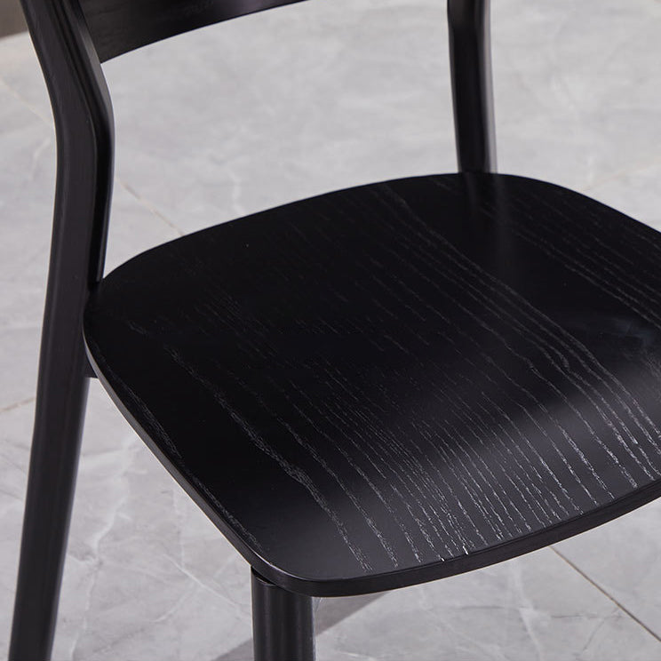 Modern Style Solid Wood Side Chair Matte Finish Open Back Dining Chair Clearhalo ' kitchen&dining_furn' 'Dining Chairs' 'Dining Tables & Seating' 'dining_chair' 'furn' 'furn_dining_chair' 'Furniture' 'furniture_dining_chair' 'Kitchen & Dining Furniture' 'kitchen' 3574405