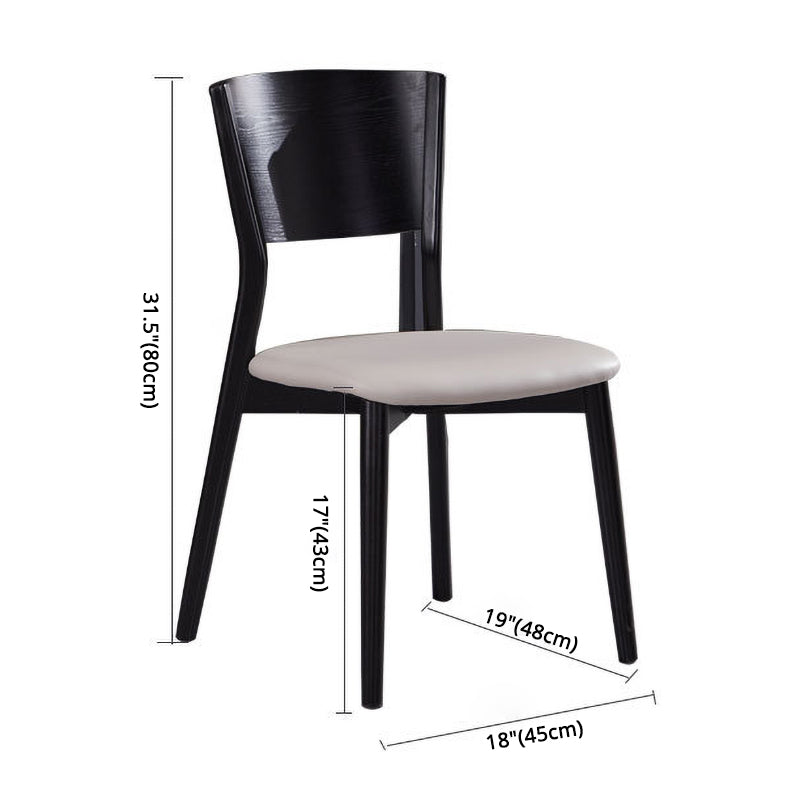 Modern Style Solid Wood Side Chair Matte Finish Open Back Dining Chair Clearhalo ' kitchen&dining_furn' 'Dining Chairs' 'Dining Tables & Seating' 'dining_chair' 'furn' 'furn_dining_chair' 'Furniture' 'furniture_dining_chair' 'Kitchen & Dining Furniture' 'kitchen' 3574407