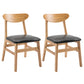 Contemporary Home Side Chair Upholstered Open Back Wood Dining Room Chair Black 2 Piece Set Natural Wood Clearhalo ' kitchen&dining_furn' 'Dining Chairs' 'Dining Tables & Seating' 'dining_chair' 'furn' 'furn_dining_chair' 'Furniture' 'furniture_dining_chair' 'Kitchen & Dining Furniture' 'kitchen' 3574412