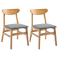 Contemporary Home Side Chair Upholstered Open Back Wood Dining Room Chair Grey 2 Piece Set Natural Wood Clearhalo ' kitchen&dining_furn' 'Dining Chairs' 'Dining Tables & Seating' 'dining_chair' 'furn' 'furn_dining_chair' 'Furniture' 'furniture_dining_chair' 'Kitchen & Dining Furniture' 'kitchen' 3574418