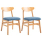 Contemporary Home Side Chair Upholstered Open Back Wood Dining Room Chair Blue 2 Piece Set Natural Wood Clearhalo ' kitchen&dining_furn' 'Dining Chairs' 'Dining Tables & Seating' 'dining_chair' 'furn' 'furn_dining_chair' 'Furniture' 'furniture_dining_chair' 'Kitchen & Dining Furniture' 'kitchen' 3574423