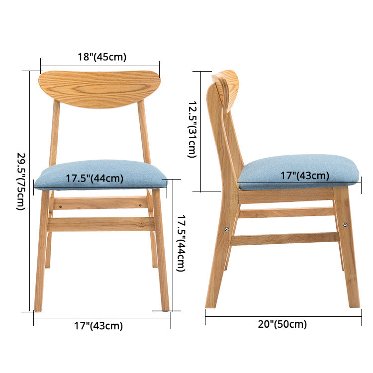 Contemporary Home Side Chair Upholstered Open Back Wood Dining Room Chair Clearhalo ' kitchen&dining_furn' 'Dining Chairs' 'Dining Tables & Seating' 'dining_chair' 'furn' 'furn_dining_chair' 'Furniture' 'furniture_dining_chair' 'Kitchen & Dining Furniture' 'kitchen' 3574428