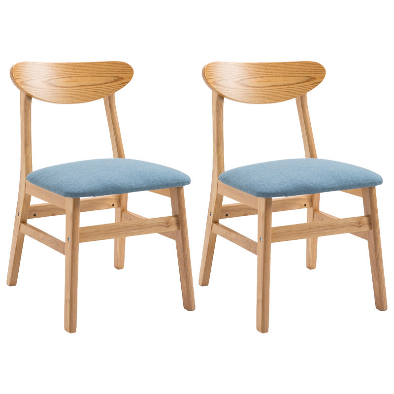 Contemporary Home Side Chair Upholstered Open Back Wood Dining Room Chair Light Blue 2 Piece Set Natural Wood Clearhalo ' kitchen&dining_furn' 'Dining Chairs' 'Dining Tables & Seating' 'dining_chair' 'furn' 'furn_dining_chair' 'Furniture' 'furniture_dining_chair' 'Kitchen & Dining Furniture' 'kitchen' 3574430