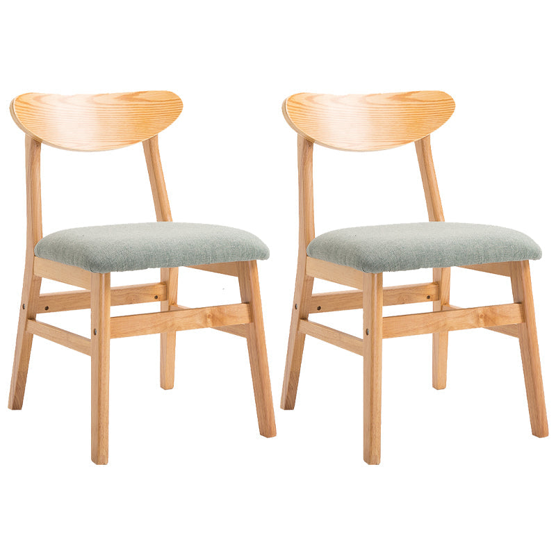 Contemporary Home Side Chair Upholstered Open Back Wood Dining Room Chair Light Green 2 Piece Set Natural Wood Clearhalo ' kitchen&dining_furn' 'Dining Chairs' 'Dining Tables & Seating' 'dining_chair' 'furn' 'furn_dining_chair' 'Furniture' 'furniture_dining_chair' 'Kitchen & Dining Furniture' 'kitchen' 3574439