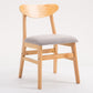 Contemporary Home Side Chair Upholstered Open Back Wood Dining Room Chair Beige 1 Piece Natural Wood Clearhalo ' kitchen&dining_furn' 'Dining Chairs' 'Dining Tables & Seating' 'dining_chair' 'furn' 'furn_dining_chair' 'Furniture' 'furniture_dining_chair' 'Kitchen & Dining Furniture' 'kitchen' 3574444