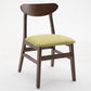 Contemporary Home Side Chair Upholstered Open Back Wood Dining Room Chair Green 1 Piece Walnut Clearhalo ' kitchen&dining_furn' 'Dining Chairs' 'Dining Tables & Seating' 'dining_chair' 'furn' 'furn_dining_chair' 'Furniture' 'furniture_dining_chair' 'Kitchen & Dining Furniture' 'kitchen' 3574459