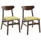 Contemporary Home Side Chair Upholstered Open Back Wood Dining Room Chair Green 2 Piece Set Walnut Clearhalo ' kitchen&dining_furn' 'Dining Chairs' 'Dining Tables & Seating' 'dining_chair' 'furn' 'furn_dining_chair' 'Furniture' 'furniture_dining_chair' 'Kitchen & Dining Furniture' 'kitchen' 3574460