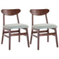 Contemporary Home Side Chair Upholstered Open Back Wood Dining Room Chair Light Green 2 Piece Set Walnut Clearhalo ' kitchen&dining_furn' 'Dining Chairs' 'Dining Tables & Seating' 'dining_chair' 'furn' 'furn_dining_chair' 'Furniture' 'furniture_dining_chair' 'Kitchen & Dining Furniture' 'kitchen' 3574463