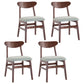 Contemporary Home Side Chair Upholstered Open Back Wood Dining Room Chair Light Green 4 Piece Set Walnut Clearhalo ' kitchen&dining_furn' 'Dining Chairs' 'Dining Tables & Seating' 'dining_chair' 'furn' 'furn_dining_chair' 'Furniture' 'furniture_dining_chair' 'Kitchen & Dining Furniture' 'kitchen' 3574464