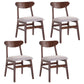 Contemporary Home Side Chair Upholstered Open Back Wood Dining Room Chair Beige 4 Piece Set Walnut Clearhalo ' kitchen&dining_furn' 'Dining Chairs' 'Dining Tables & Seating' 'dining_chair' 'furn' 'furn_dining_chair' 'Furniture' 'furniture_dining_chair' 'Kitchen & Dining Furniture' 'kitchen' 3574470