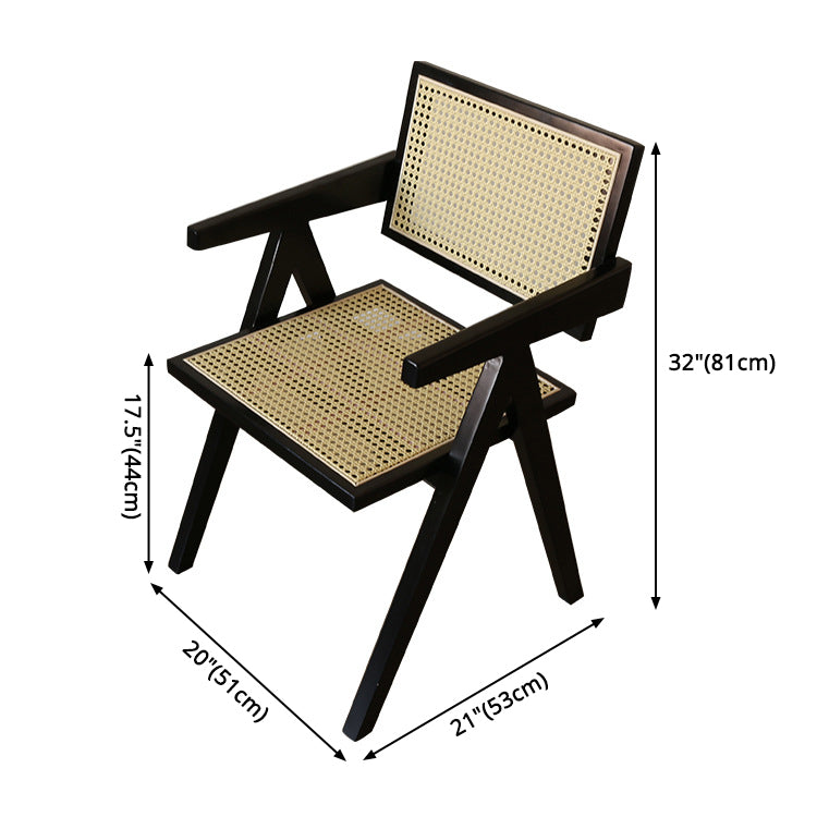 Contemporary Solid Wood Dining Room Chair Set Open Back Dining Arm Chair Clearhalo ' kitchen&dining_furn' 'Dining Chairs' 'Dining Tables & Seating' 'dining_chair' 'furn' 'furn_dining_chair' 'Furniture' 'furniture_dining_chair' 'Kitchen & Dining Furniture' 'kitchen' 3574484