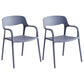 Plastic Stackable Dining Chair Contemporary Design Multicolor Arm Chair Light Gray 2 Piece Set Clearhalo ' kitchen&dining_furn' 'Dining Chairs' 'Dining Tables & Seating' 'dining_chair' 'furn' 'furn_dining_chair' 'Furniture' 'furniture_dining_chair' 'Kitchen & Dining Furniture' 'kitchen' 3574526
