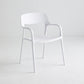 Plastic Stackable Dining Chair Contemporary Design Multicolor Arm Chair White 1 Piece Clearhalo ' kitchen&dining_furn' 'Dining Chairs' 'Dining Tables & Seating' 'dining_chair' 'furn' 'furn_dining_chair' 'Furniture' 'furniture_dining_chair' 'Kitchen & Dining Furniture' 'kitchen' 3574530