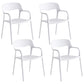 Plastic Stackable Dining Chair Contemporary Design Multicolor Arm Chair White 4 Piece Set Clearhalo ' kitchen&dining_furn' 'Dining Chairs' 'Dining Tables & Seating' 'dining_chair' 'furn' 'furn_dining_chair' 'Furniture' 'furniture_dining_chair' 'Kitchen & Dining Furniture' 'kitchen' 3574535