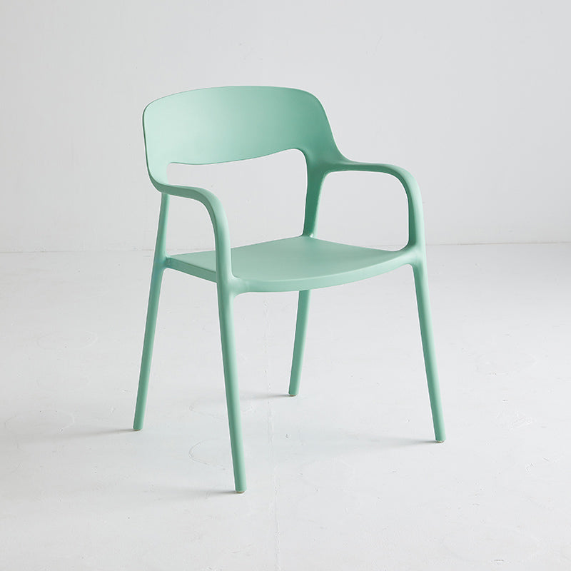 Plastic Stackable Dining Chair Contemporary Design Multicolor Arm Chair Light Green 1 Piece Clearhalo ' kitchen&dining_furn' 'Dining Chairs' 'Dining Tables & Seating' 'dining_chair' 'furn' 'furn_dining_chair' 'Furniture' 'furniture_dining_chair' 'Kitchen & Dining Furniture' 'kitchen' 3574553