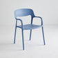 Plastic Stackable Dining Chair Contemporary Design Multicolor Arm Chair Gray-Blue 1 Piece Clearhalo ' kitchen&dining_furn' 'Dining Chairs' 'Dining Tables & Seating' 'dining_chair' 'furn' 'furn_dining_chair' 'Furniture' 'furniture_dining_chair' 'Kitchen & Dining Furniture' 'kitchen' 3574556