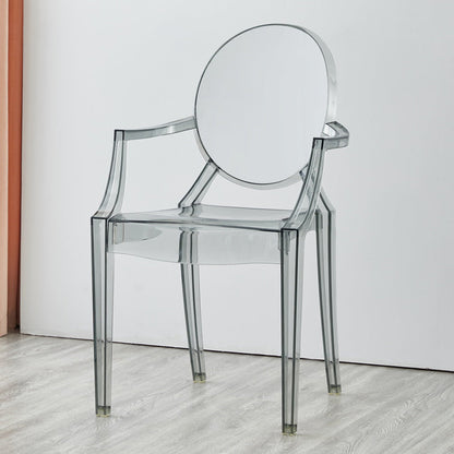 Contemporary Plastic Dining Chair Open Back Side Chair with 4 Legs for Home Use Black 1 Piece Clearhalo ' kitchen&dining_furn' 'Dining Chairs' 'Dining Tables & Seating' 'dining_chair' 'furn' 'furn_dining_chair' 'Furniture' 'furniture_dining_chair' 'Kitchen & Dining Furniture' 'kitchen' 3574563