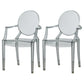 Contemporary Plastic Dining Chair Open Back Side Chair with 4 Legs for Home Use Black 2 Piece Set Clearhalo ' kitchen&dining_furn' 'Dining Chairs' 'Dining Tables & Seating' 'dining_chair' 'furn' 'furn_dining_chair' 'Furniture' 'furniture_dining_chair' 'Kitchen & Dining Furniture' 'kitchen' 3574564