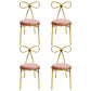 Glam Style Metal Side Chair Open Back Dining Chair with Gold Legs for Home Use Pink 4 Piece Set Clearhalo ' kitchen&dining_furn' 'Dining Chairs' 'Dining Tables & Seating' 'dining_chair' 'furn' 'furn_dining_chair' 'Furniture' 'furniture_dining_chair' 'Kitchen & Dining Furniture' 'kitchen' 3574586