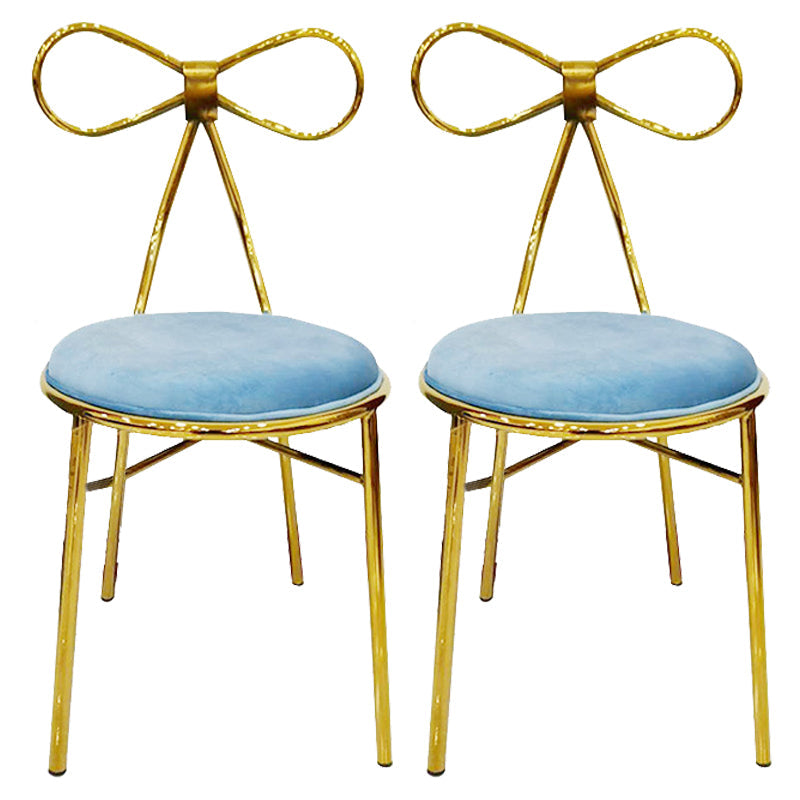 Glam Style Metal Side Chair Open Back Dining Chair with Gold Legs for Home Use Light Blue 2 Piece Set Clearhalo ' kitchen&dining_furn' 'Dining Chairs' 'Dining Tables & Seating' 'dining_chair' 'furn' 'furn_dining_chair' 'Furniture' 'furniture_dining_chair' 'Kitchen & Dining Furniture' 'kitchen' 3574589