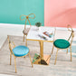 Glam Style Metal Side Chair Open Back Dining Chair with Gold Legs for Home Use Clearhalo ' kitchen&dining_furn' 'Dining Chairs' 'Dining Tables & Seating' 'dining_chair' 'furn' 'furn_dining_chair' 'Furniture' 'furniture_dining_chair' 'Kitchen & Dining Furniture' 'kitchen' 3574590