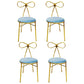 Glam Style Metal Side Chair Open Back Dining Chair with Gold Legs for Home Use Light Blue 4 Piece Set Clearhalo ' kitchen&dining_furn' 'Dining Chairs' 'Dining Tables & Seating' 'dining_chair' 'furn' 'furn_dining_chair' 'Furniture' 'furniture_dining_chair' 'Kitchen & Dining Furniture' 'kitchen' 3574591