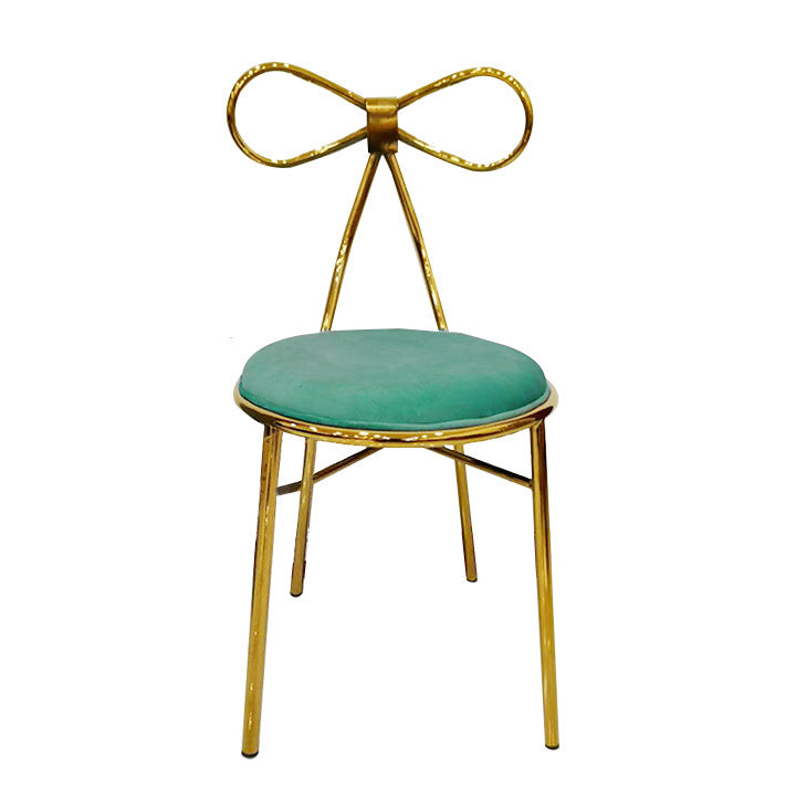 Glam Style Metal Side Chair Open Back Dining Chair with Gold Legs for Home Use Clearhalo ' kitchen&dining_furn' 'Dining Chairs' 'Dining Tables & Seating' 'dining_chair' 'furn' 'furn_dining_chair' 'Furniture' 'furniture_dining_chair' 'Kitchen & Dining Furniture' 'kitchen' 3574592