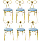 Glam Style Metal Side Chair Open Back Dining Chair with Gold Legs for Home Use Light Blue 6 Piece Set Clearhalo ' kitchen&dining_furn' 'Dining Chairs' 'Dining Tables & Seating' 'dining_chair' 'furn' 'furn_dining_chair' 'Furniture' 'furniture_dining_chair' 'Kitchen & Dining Furniture' 'kitchen' 3574593