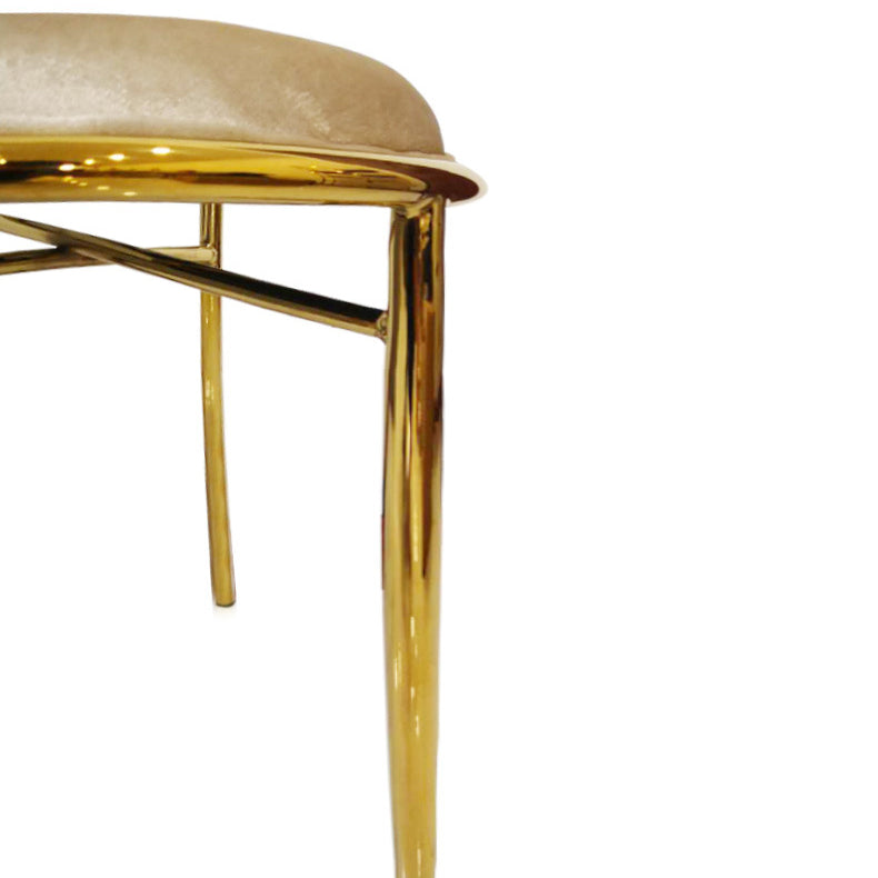 Glam Style Metal Side Chair Open Back Dining Chair with Gold Legs for Home Use Clearhalo ' kitchen&dining_furn' 'Dining Chairs' 'Dining Tables & Seating' 'dining_chair' 'furn' 'furn_dining_chair' 'Furniture' 'furniture_dining_chair' 'Kitchen & Dining Furniture' 'kitchen' 3574599