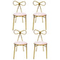 Glam Style Metal Side Chair Open Back Dining Chair with Gold Legs for Home Use Light Pink 4 Piece Set Clearhalo ' kitchen&dining_furn' 'Dining Chairs' 'Dining Tables & Seating' 'dining_chair' 'furn' 'furn_dining_chair' 'Furniture' 'furniture_dining_chair' 'Kitchen & Dining Furniture' 'kitchen' 3574603