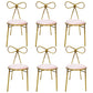 Glam Style Metal Side Chair Open Back Dining Chair with Gold Legs for Home Use Light Pink 6 Piece Set Clearhalo ' kitchen&dining_furn' 'Dining Chairs' 'Dining Tables & Seating' 'dining_chair' 'furn' 'furn_dining_chair' 'Furniture' 'furniture_dining_chair' 'Kitchen & Dining Furniture' 'kitchen' 3574604
