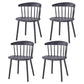 Home Contemporary Side Chair Windsor Back Plastic Dining Room Chair Set Black 4 Piece Set Clearhalo ' kitchen&dining_furn' 'Dining Chairs' 'Dining Tables & Seating' 'dining_chair' 'furn' 'furn_dining_chair' 'Furniture' 'furniture_dining_chair' 'Kitchen & Dining Furniture' 'kitchen' 3574606