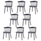 Home Contemporary Side Chair Windsor Back Plastic Dining Room Chair Set Black 8 Piece Set Clearhalo ' kitchen&dining_furn' 'Dining Chairs' 'Dining Tables & Seating' 'dining_chair' 'furn' 'furn_dining_chair' 'Furniture' 'furniture_dining_chair' 'Kitchen & Dining Furniture' 'kitchen' 3574608