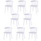 Home Contemporary Side Chair Windsor Back Plastic Dining Room Chair Set White 8 Piece Set Clearhalo ' kitchen&dining_furn' 'Dining Chairs' 'Dining Tables & Seating' 'dining_chair' 'furn' 'furn_dining_chair' 'Furniture' 'furniture_dining_chair' 'Kitchen & Dining Furniture' 'kitchen' 3574616