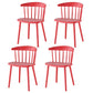 Home Contemporary Side Chair Windsor Back Plastic Dining Room Chair Set Red 4 Piece Set Clearhalo ' kitchen&dining_furn' 'Dining Chairs' 'Dining Tables & Seating' 'dining_chair' 'furn' 'furn_dining_chair' 'Furniture' 'furniture_dining_chair' 'Kitchen & Dining Furniture' 'kitchen' 3574618