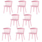 Home Contemporary Side Chair Windsor Back Plastic Dining Room Chair Set Pink 8 Piece Set Clearhalo ' kitchen&dining_furn' 'Dining Chairs' 'Dining Tables & Seating' 'dining_chair' 'furn' 'furn_dining_chair' 'Furniture' 'furniture_dining_chair' 'Kitchen & Dining Furniture' 'kitchen' 3574623