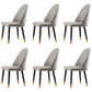 Nordic Glam Style Leather Dining Chair Parsons Chair with Wooden Legs for Kitchen Light Gray 6 Piece Set Clearhalo ' kitchen&dining_furn' 'Dining Chairs' 'Dining Tables & Seating' 'dining_chair' 'furn' 'furn_dining_chair' 'Furniture' 'furniture_dining_chair' 'Kitchen & Dining Furniture' 'kitchen' 3574648