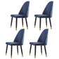 Nordic Glam Style Leather Dining Chair Parsons Chair with Wooden Legs for Kitchen Blue 4 Piece Set Clearhalo ' kitchen&dining_furn' 'Dining Chairs' 'Dining Tables & Seating' 'dining_chair' 'furn' 'furn_dining_chair' 'Furniture' 'furniture_dining_chair' 'Kitchen & Dining Furniture' 'kitchen' 3574652